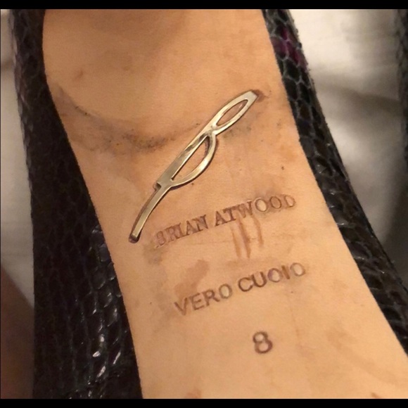 Brian Atwood Snake Skin Platform - Picture 6 of 8